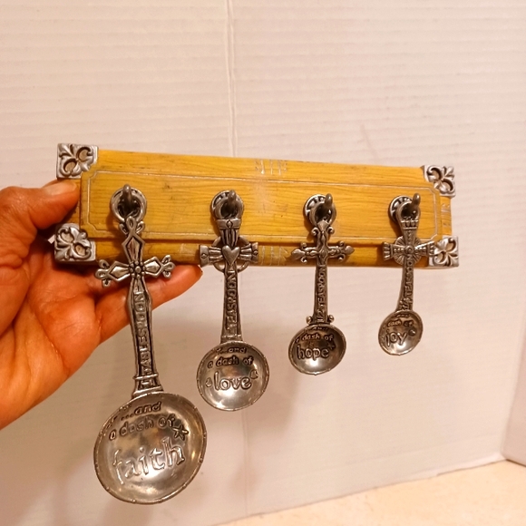 Vtg Ganz Metal Hanging Measuring Spoons Set - Picture 5 of 9